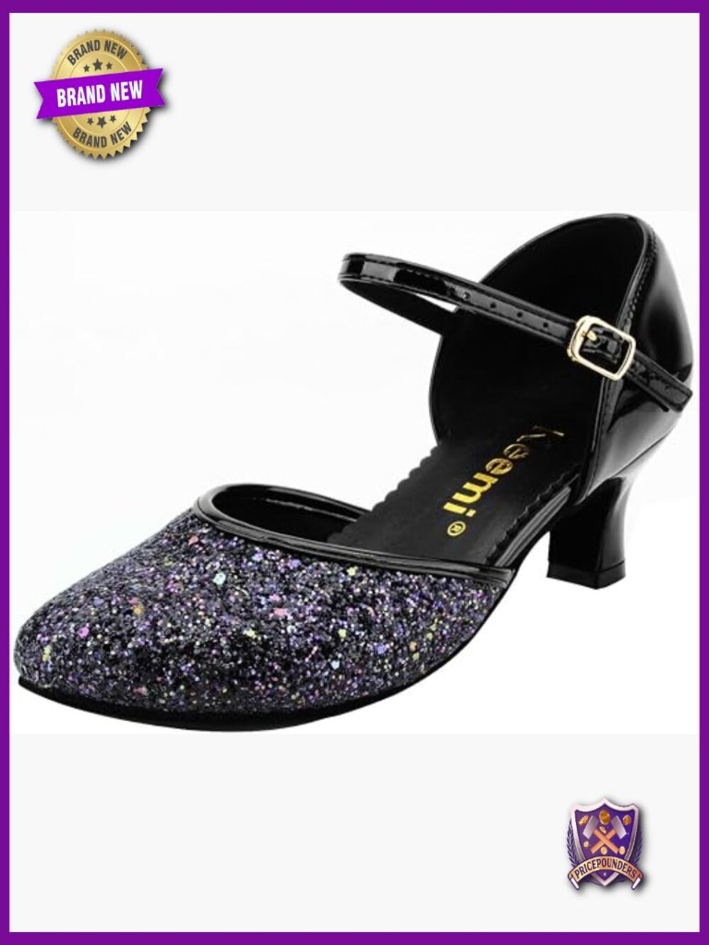 1920s Sequin Ballroom Dance Shoes Low Heel Pumps for Latin Tango